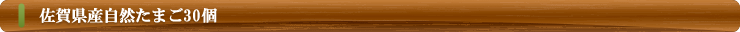佐賀県産自然たまご30個
